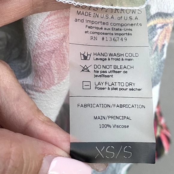 Boys + Arrows Jungle Botanical Print Tunic Shirt Sz XS/S - Picture 5 of 7